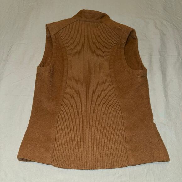 Fairway & Greene Tan Baby Alpaca Wool Golf Vest Women's Size S/P Made in Peru - Picture 2 of 9
